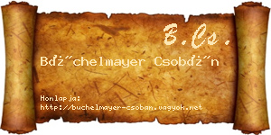 Büchelmayer Csobán névjegykártya